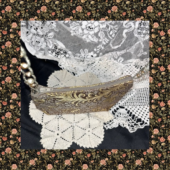 Lisa Violetto  SF Vintage Inspired Elegant Beaded Shoulder Evening Bag - Picture 8 of 8